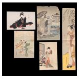 Japanese Woodblock Prints of Women in Kimonos (5) Japanese Woodblock Prints of Women in Kimonos (5)