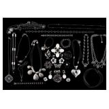 Floral, Statement Jewelry w/  Rhinestone Accents Floral, Statement Jewelry w/  Rhinestone Accents