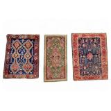 Antique Sarouk Rug w/ 2 Other Antique Rugs Antique Sarouk Rug w/ 2 Other Antique Rugs
