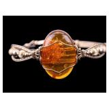 Wire and Amber Bracelet Wire and Amber Bracelet