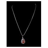 Amber and Sterling Silver Necklace Amber and Sterling Silver Necklace