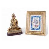 Siddhartha Gautama Statue + Persian Mini Painting Siddhartha Gautama Statue + Persian Mini Painting