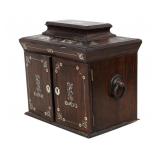 19th C Inlaid Rosewood Jewelry Box 19th C Inlaid Rosewood Jewelry Box