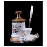 Antique French Pump Inkwell Encrier Antique French Pump Inkwell Encrier