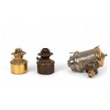Antique Electrified Angled Oil Lamp & Other Antique Electrified Angled Oil Lamp & Other