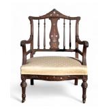 Regency-Style Armchair w/ M.O.P. Inlay Regency-Style Armchair w/ M.O.P. Inlay