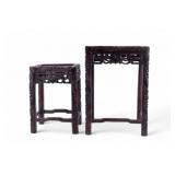 Carved Wood Nesting Tables Carved Wood Nesting Tables