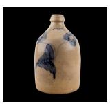 Late 19th C. G. Apley & Co. Blue Floral Jug Late 19th C. G. Apley & Co. Blue Floral Jug