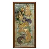 Hand Painted Stained Glass Style Cat Art Hand Painted Stained Glass Style Cat Art