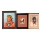 Native American and  Art Nouveau Linoleum Prints Native American and  Art Nouveau Linoleum Prints