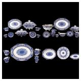 19th C. Minton Blue & White Porcelain Dinner Set 19th C. Minton Blue & White Porcelain Dinner Set