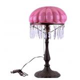 Vintage Pink Glass Mushroom Lamp Vintage Pink Glass Mushroom Lamp