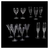 Faberge, Towle, and Stirling Crystal Stemware Faberge, Towle, and Stirling Crystal Stemware