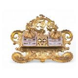 Gilded Iron Double Inkwell Gilded Iron Double Inkwell