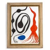 Octopus Lithograph Print After Alexander Calder Octopus Lithograph Print After Alexander Calder