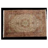 Silk Carpet w/ Wool Fringe Silk Carpet w/ Wool Fringe