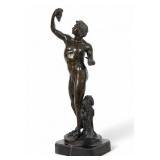 Bronze and Marble Sculpture of Dionysus Nude Bronze and Marble Sculpture of Dionysus Nude