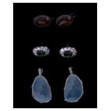 Semi-Precious & Rhinestone Earrings Semi-Precious & Rhinestone Earrings