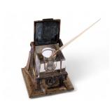 Art Nouveau Bronze and Crystal Inkwell Art Nouveau Bronze and Crystal Inkwell