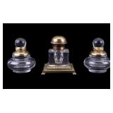Neoclassical and Victorian Glass Inkwells Neoclassical and Victorian Glass Inkwells