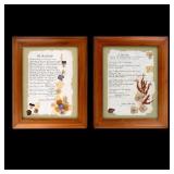 W. B. Yeats Poems Framed w/ Pressed Flowers W. B. Yeats Poems Framed w/ Pressed Flowers