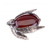 Sterling Carnelian Brooch Sterling Carnelian Brooch