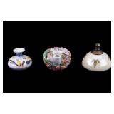 19th C Porcelain Inkwells (3) 19th C Porcelain Inkwells (3)