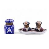 C. F. Boseck and Bohemian Glass Inkwells C. F. Boseck and Bohemian Glass Inkwells