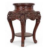 Chinese Carved Rosewood Plant Stand / Side Table Chinese Carved Rosewood Plant Stand / Side Table