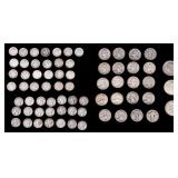 Mixed Unsearched Silver Dimes & Quarters + Halves