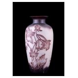 Acid Etched Glass Vase After Galle