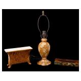 Vintage Royal Haeger Planter and Majolica Lamp