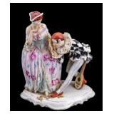 Taube Harlequin & Woman Porcelain Figurine