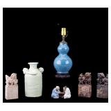 Carved Stone Stamps and Asian Ceramic Decor