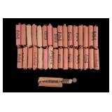 Vintage Penny Rolls of 50 (33 Total)