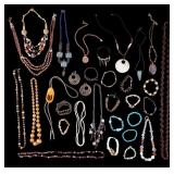 Colorful Wood Bead & Other Costume Bead Jewelry