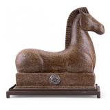 Trojan Horse Chalkware Statue