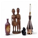 B. Rehnqvist MCM, Glazed Lamps, 2 Statuettes