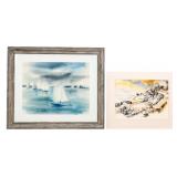 Eleanor Maurice (AM 1901-1995) Nautical Watercolor