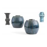 Contemporary Celedon Vases and Planters