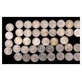 Peace Silver Dollars (6) + Eisenhower Dollars (36)