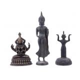 Manjushri Mayajala & Walking Buddha Metal Statues