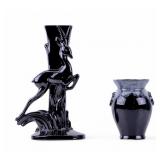 Royal Haeger Figural Vase and Drip Glaze Vase