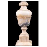 Carved Alabaster Table Lamp
