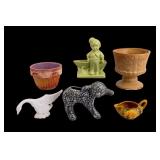 McCoy Planters, Dish, Haeger, & Roseville Creamer