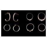 10K Gold Earrings (2 Prs.) & Rings (4)