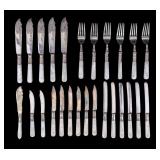 Sterling Silver & M.O.P. Handle Knives, ESP Forks