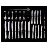Meat Skewer, Gorham Knives, & Souvenir Spoons