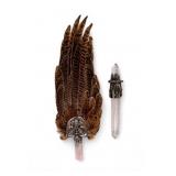 Crystal Chakra Wand & Pheasant Feather Fan