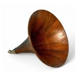 Oak Wood Phonograph Horn